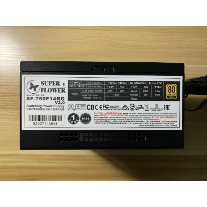 PSU SUPER FLOWER SF-750F14RG 80+ GOLD