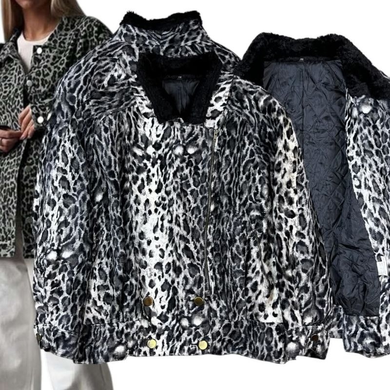 leopard jacket ผ้าขน