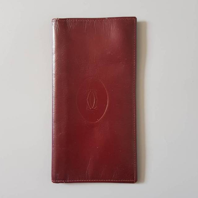 กระเป๋าเงิน Cartier Long Wallet สีแดงเลือดหมู มือสอง แท้