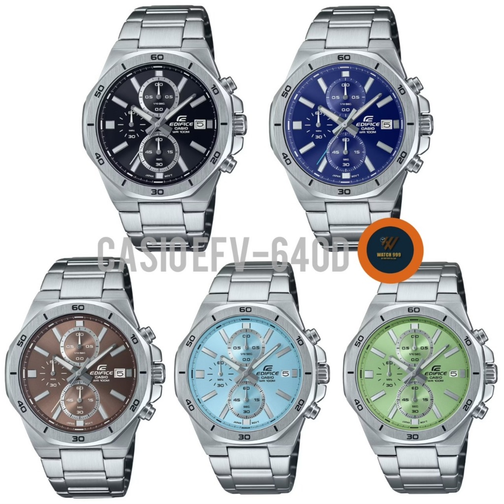 นาฬิกา Casio Edifice แท้ รุ่น EFV-640D Chronograph สายสแตนเลสแท้ กันน้ำ100M ของแท้ 100% รับประกันศูน