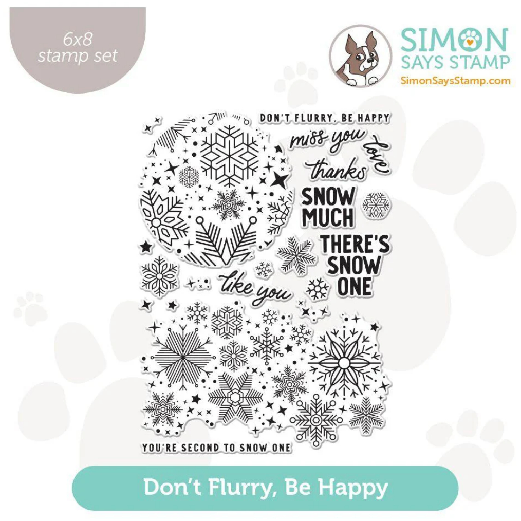Simon Says Clear Stamps Don't Flurry Be Happy  แสตมป์  ตราปั้ม หิมะ snowflake