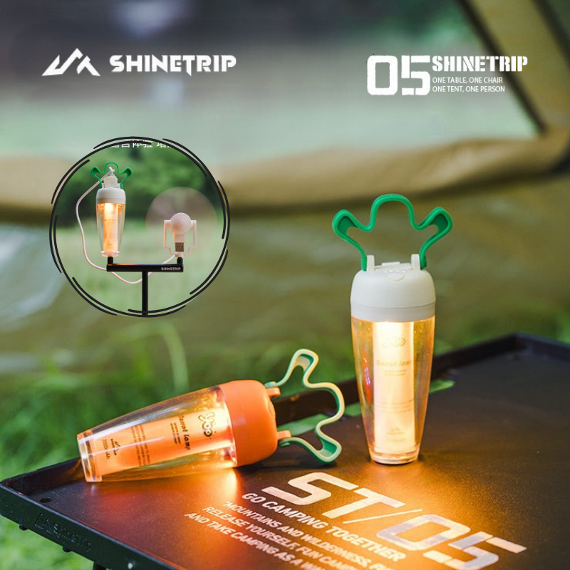 ตะเกียงไฟแคมป์ปิ้ง [Shinetrip Yoo!] LED 2000mAh ไฟตั้งแคมป์แครอท แม่เหล็ก ชาร์จได้ Type-C กันน้ำIPX4