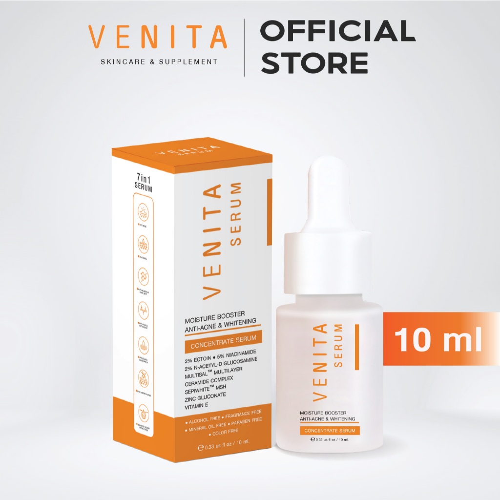 มอยส์เจอร์เซรั่ม VENITA  MOISTURE BOOSTER ANTI-ACNE & WHITENING CONCENTRATE SERUM 10 ml