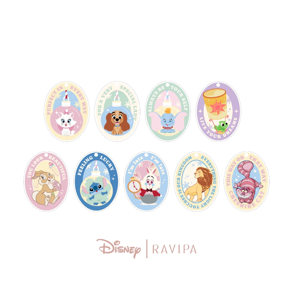 RAVIPA x New Disney Keyring - พวงกุญแจทรง Oval