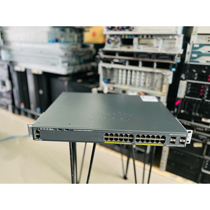 Switch Cisco 2960X 24PS L PoE Gigabit สวิทซิสโก้มือสองพร้อมใช้งาน