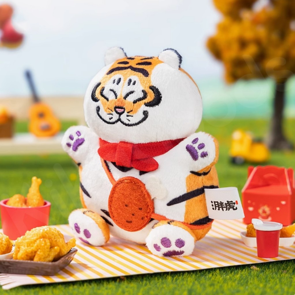 gachabox Fat Tiger Food Party Series Plush ของแท้ แบบสุ่ม พร้อมส่ง