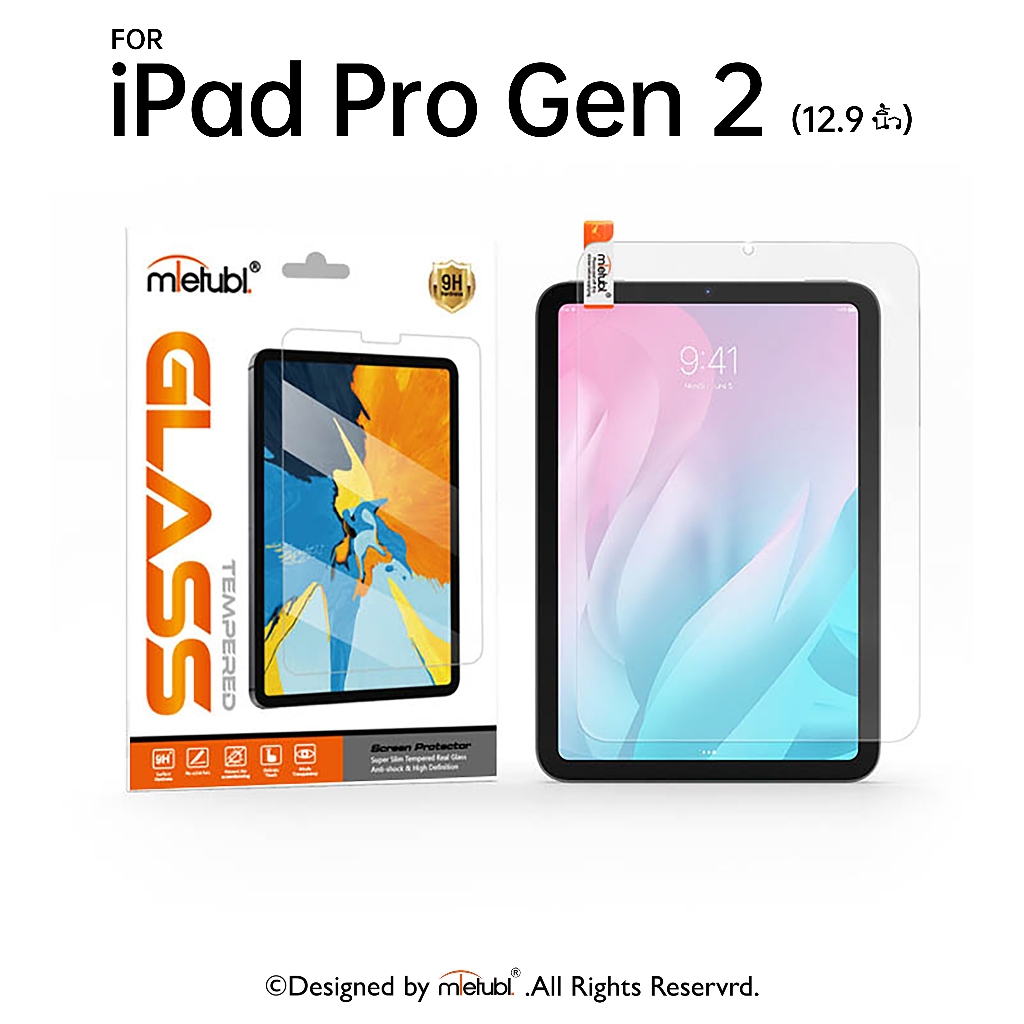 ฟิล์มกระจก ฟิล์มไฮโดรเจล Mietubl สำหรับ iPad Pro Gen 2 ขนาด 12.9 นิ้ว มีอุปกรณ์ติดฟิล์มให้ในกล่อง