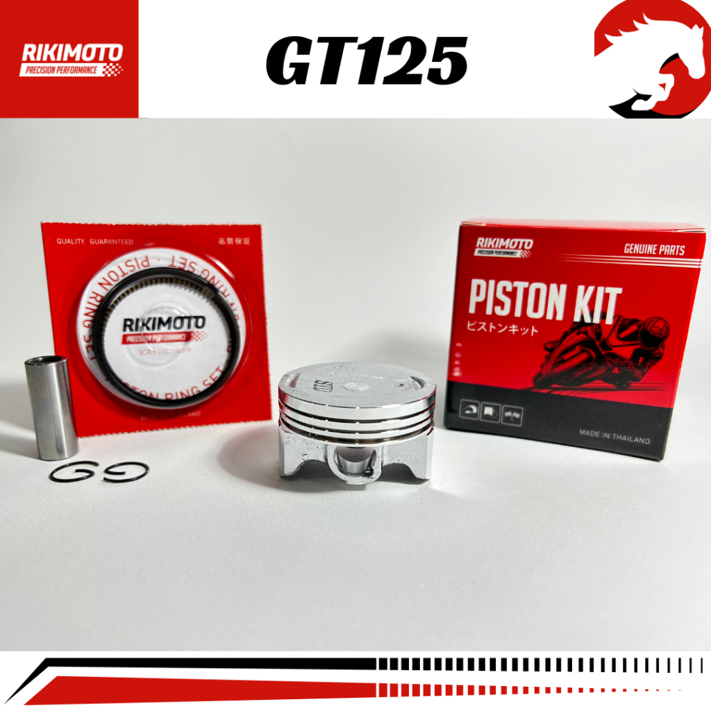 ชุดลูกสูบ GT125, FINO125(ฟีโน่125), QBIX(คิวบิกซ์) งานแท้เกรดญี่ปุ่น RIKIMOTO