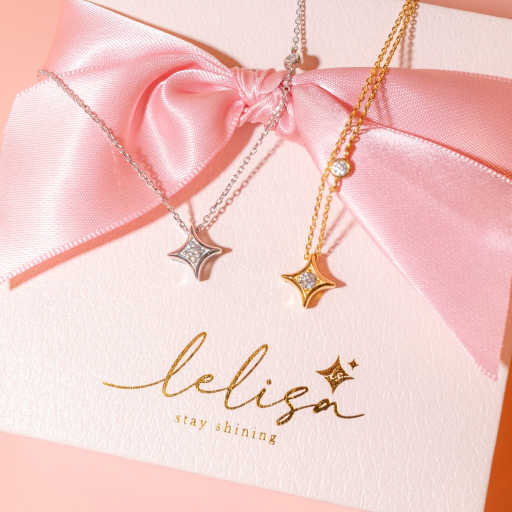 [พร้อมส่ง] LELISA - The Shining Stars - จี้รูปประกายดวงดาวประดับคริสตัล - เงินแท้ 92.5%