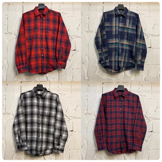 เสื้อเชิ้ตแขนยาวลายสก๊อต 16 ลาย💥ผ้า COTTON BRUSH ไซส์ M -4XL [อก 40-52] เสื้อเชิ้ตเเขนยาว วินเทจ ผ้าลายสก็อตราคาถูก