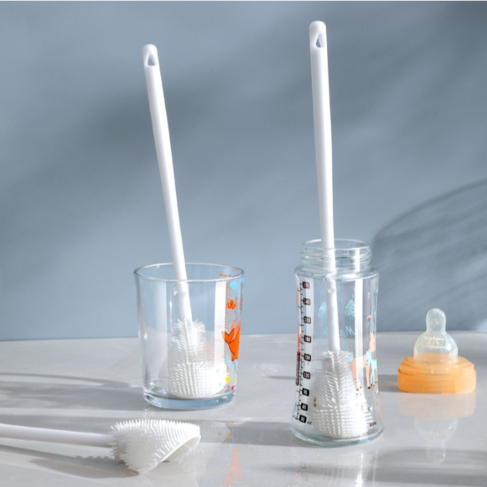 แปรงล้างขวดซิลิโคน แปรงล้างแก้ว ขวดนม ที่ล้างขวด ด้ามจับยาว สําหรับทําความสะอาดถ้วยแก้ว แปรงทำความสะอาด
