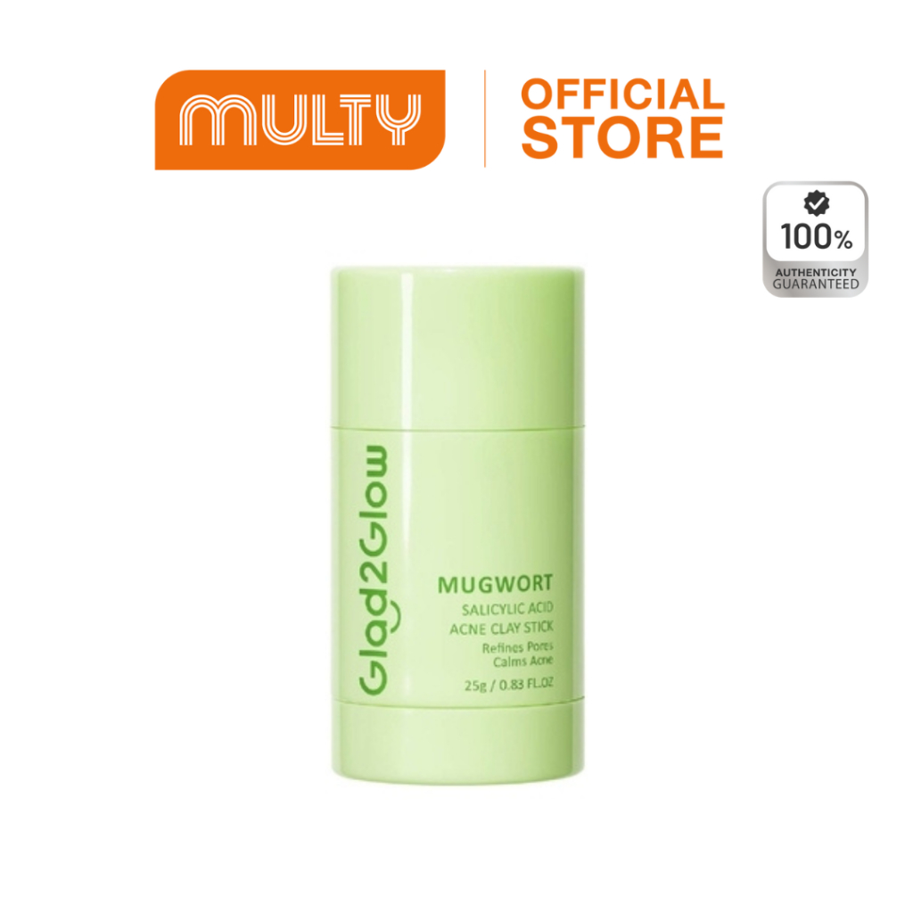 Glad2Glow Mugwort Salicylic Acid Acne Clay Stick 25g.