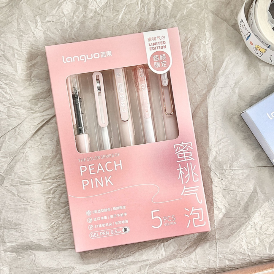 ปากกาหมึกเจล สีดํา 0.5 มม. แห้งเร็ว เหมาะกับของขวัญ เครื่องเขียนสํานักงาน สําหรับเด็ก จํานวน 5 ชิ้น ต่อชุด