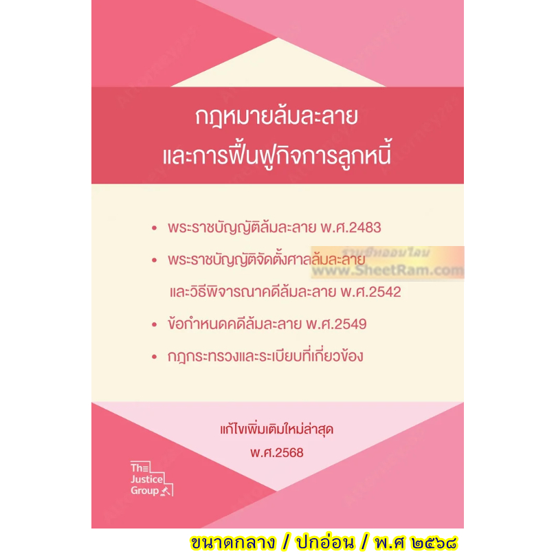 ประมวลกฎหมาย รวมกฎหมายล้มละลาย และการฟื้นฟูกิจการของลูกหนี้ แก้ไขเพิ่มเติม พ.ศ.๒๕๖๘