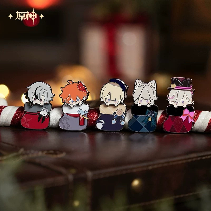 [Pre/Limited/แบบแยกชิ้น] [Genshin Impact] Christmas Series 2024 Metal Badge เกนชินคริสต์มาส 2567 เข็มกลัด