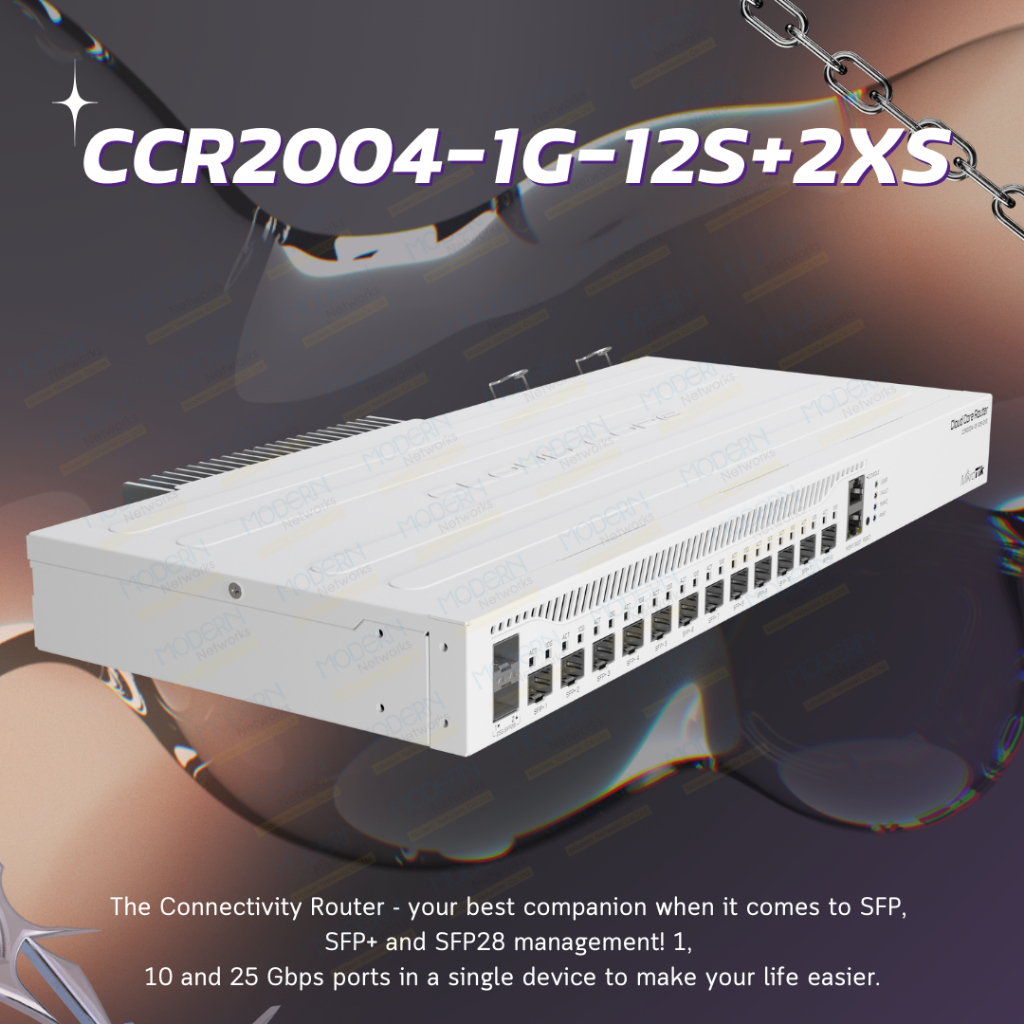 CCR2004-1G-12S+2XS Mikrotik ส่งไวสินค้ารับประกันเงื่อนไขเป็นไปตามที่บริษัทกำหนด ออกใบกำกับภาษีได้⚡️🔥