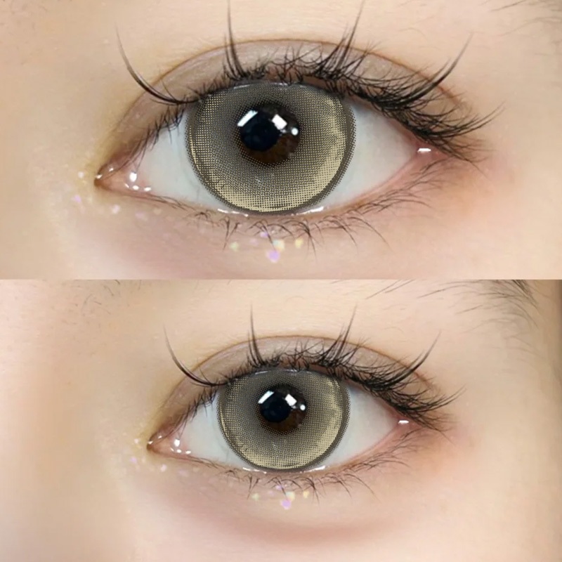 คอนแทคเลนส์สีเทาทอง/น้ำตาลอำพัน ขอบดำบาง ทรงตาเล็ก/ใหญ่ สไตล์เกาหลี ห้ามพลาด - รูปที่ 5