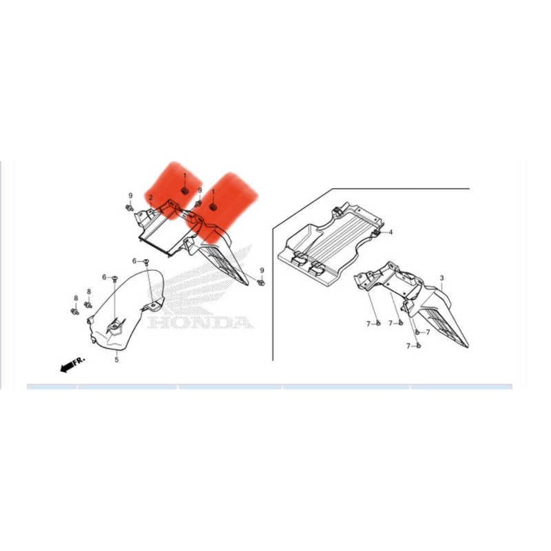 ยางรองขายึดเรือนไฟ HONDA รหัส 61304-415-000 ของแท้ศูนย์