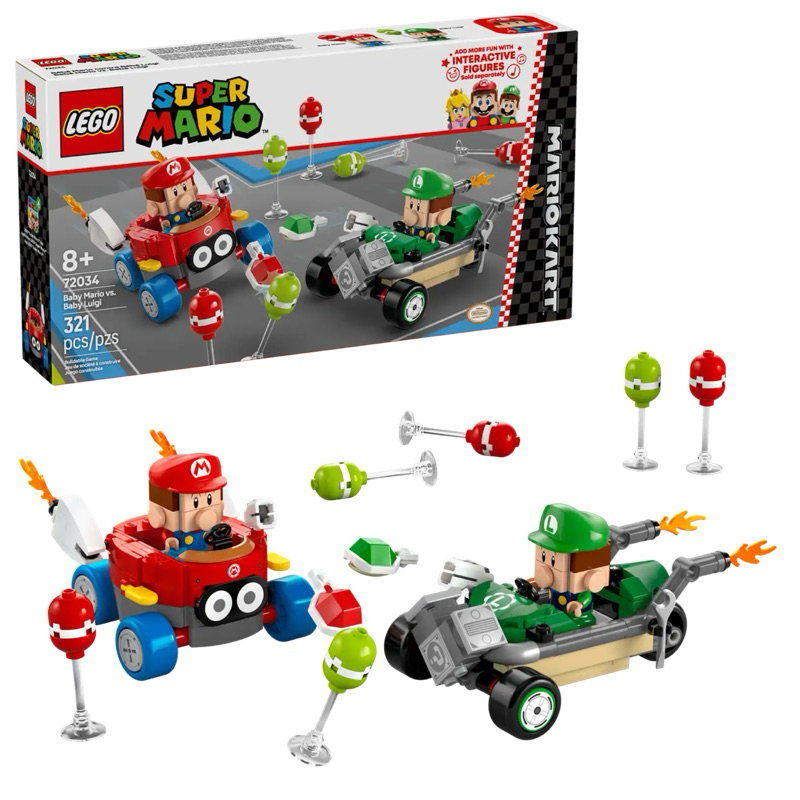 LEGO Super Mario 72034 : Mario Kart™ – Baby Mario vs. Baby Luigi (เลโก้แท้ มาริโอ้ คาร์ท) (พร้อมส่ง)