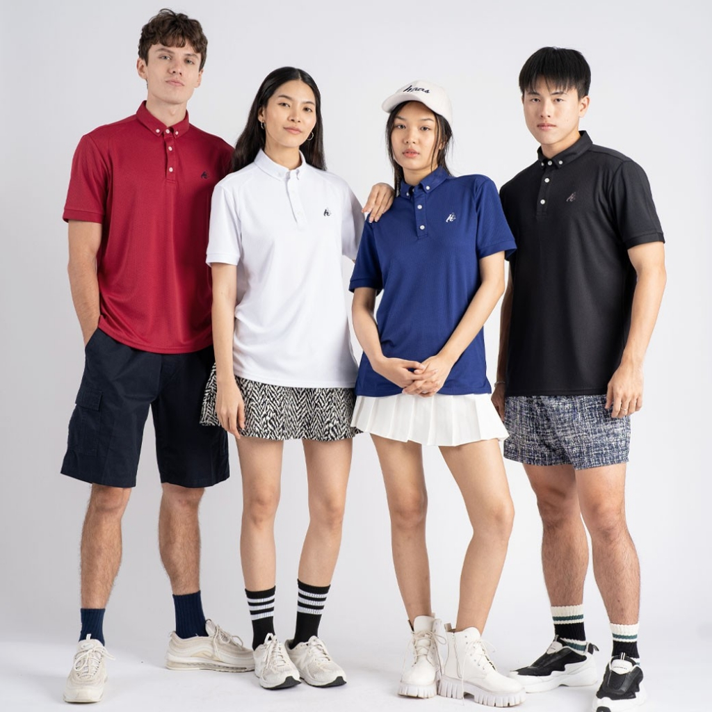 Haas Sport เสื้อโปโล คอปก ปักโลโก้