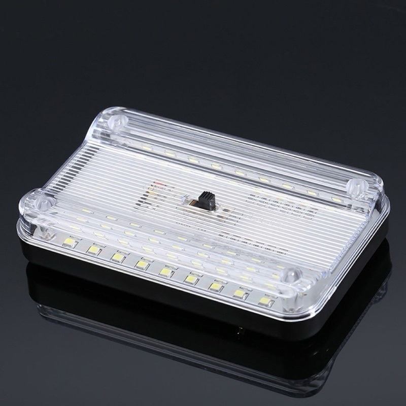 1ชิ้น LED 12V ไฟเพดานรถยนต์ (11CM) ไฟในเก๋ง ไฟหลังคาในรถ ไฟอ่านหนังสือในรถ ไฟสีขาว (Domelight11c)