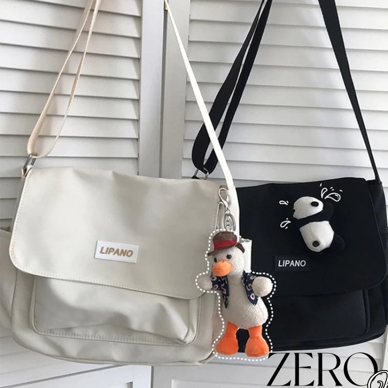 กระเป๋าผ้าแคนวาส Canvas Bag สไตล์มินิมอล ใบใหญ่ / จุเยอะ สไตล์เกาหลี น้ำหนักเบา ใช้เรียน ทำงาน เที่ยว รุ่น L24