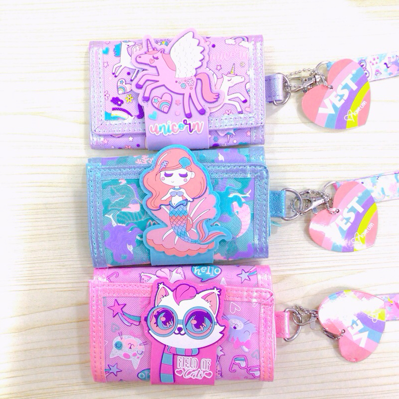 🇹🇭พร้อมส่ง vest กระเป๋าสตางค์เด็ก กระเป๋าตังค์ สะพายได้