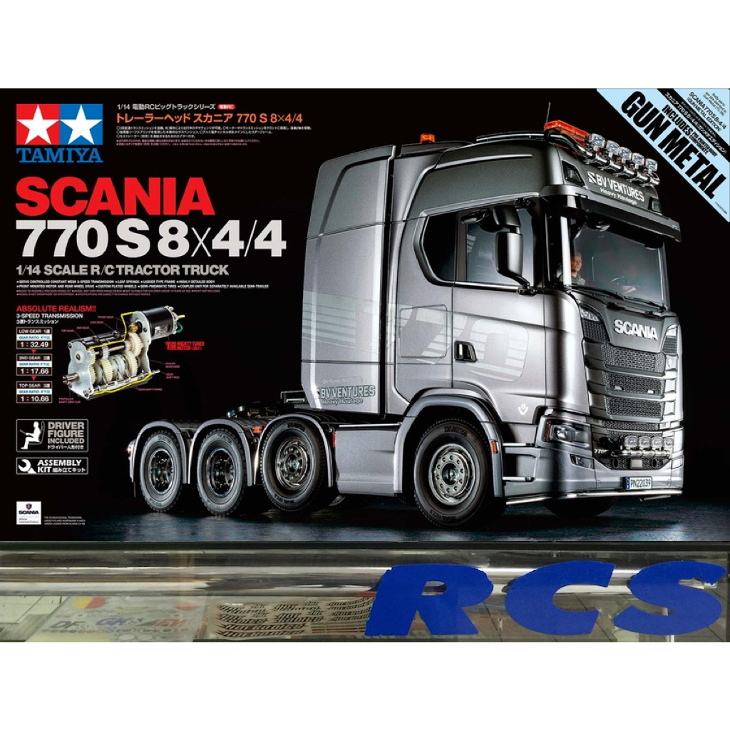 💥New💥🏁 TAMIYA 56376 ชุดคิท 1/14 SCALE RADIO CONTROL SCANIA 770 S 8x4/4 Gun Metal Edition ต้องสร้างเอ