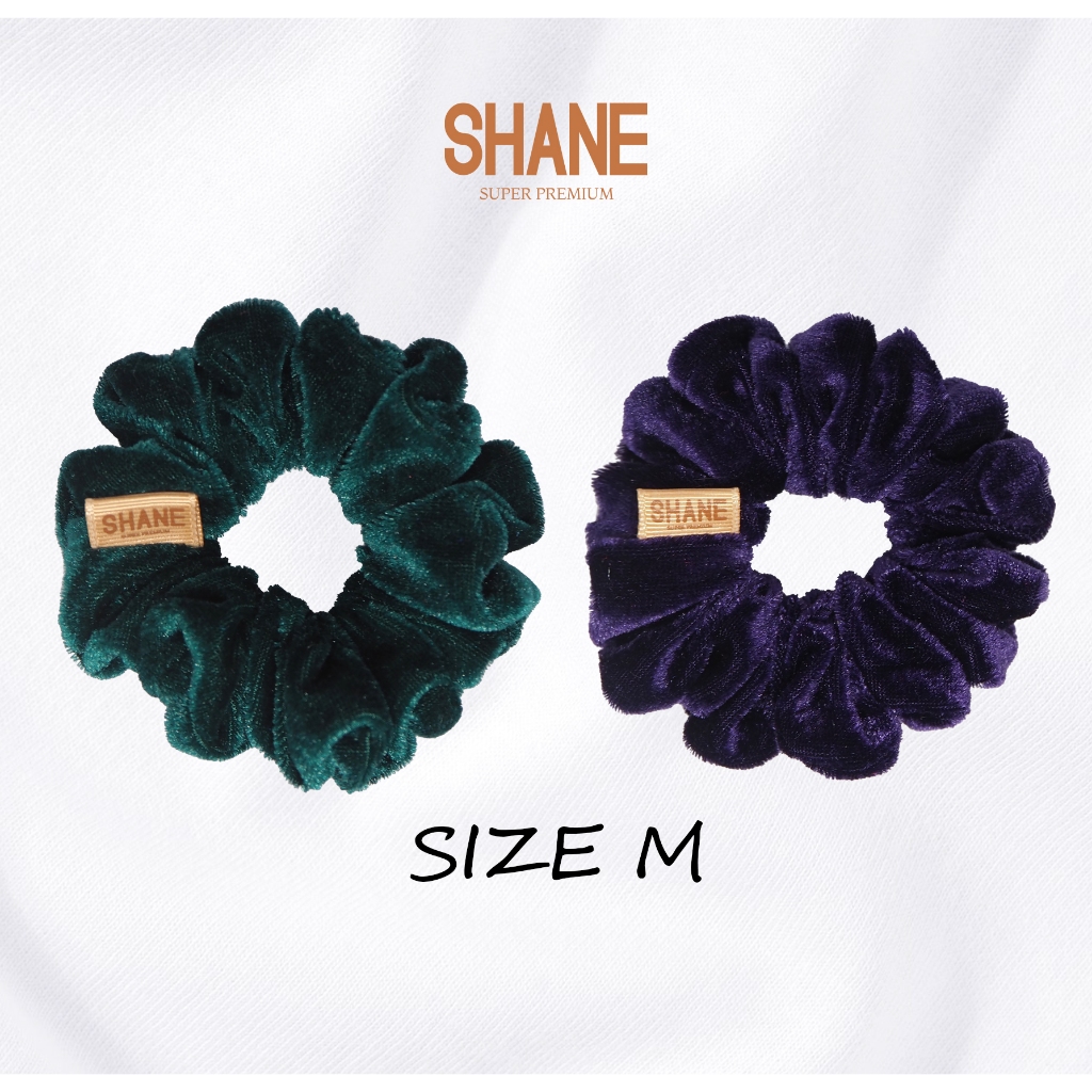 ยางรัดผมโดนัท ผ้ากํามะหยี่ SIZE M ถนอมเส้นผม หรูหราเรียบง่าย SHANE SCRUNCHIE