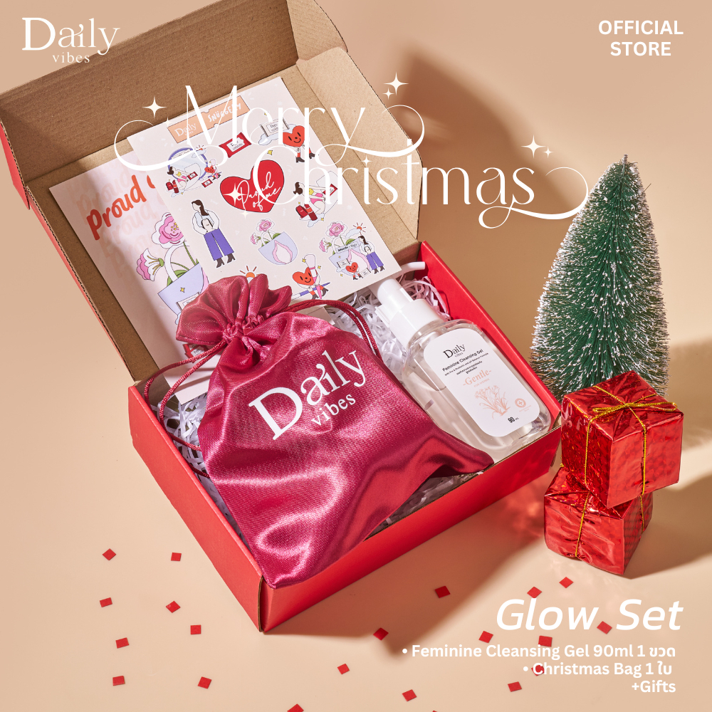 เซตของขวัญ 1 ขวด Daily Vibes Feminine Cleansing Gel เจลทำความสะอาดจุดซ่อนเร้น 90ml