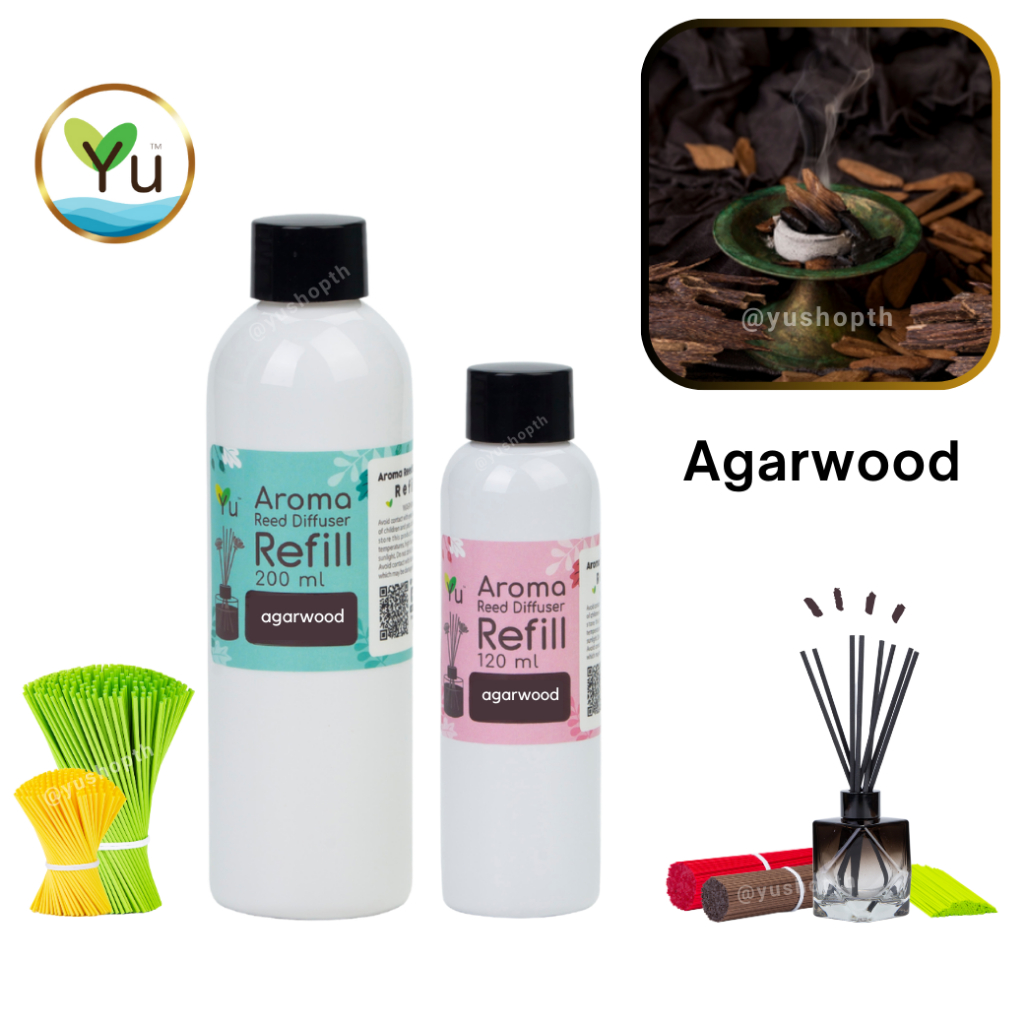 🌟 Refill รีฟิล 🌟กลิ่น Agarwood (ไม้กฤษณา) : กลิ่นไม้กฤษณาเป็นกลิ่นที่หอมมาก 🌈 เลือกก้านฟรี  ก้านไม้หอม