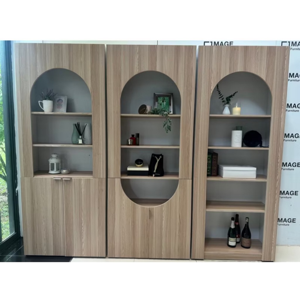 Besta ชั้นโชว์โมเดิร์น ชั้นโชว์โค้ง ตู้โชว์พระ มินิมอล มี 3 แบบ และมีแบบเมลามีนกันน้ำ (ส่งฟรี)