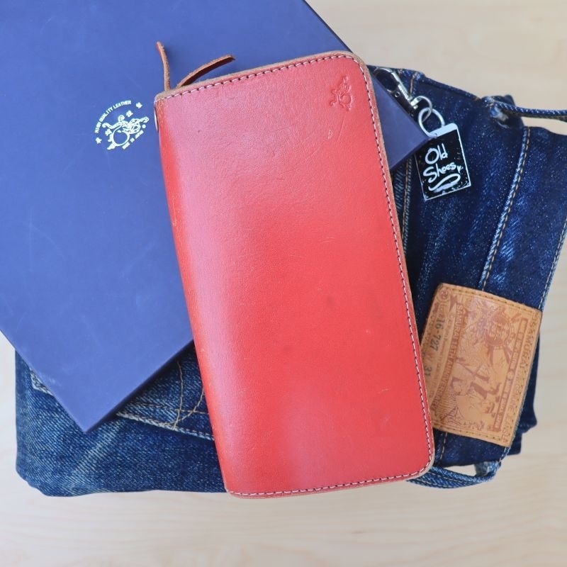 กระเป๋าสตางค์ Kawatako Japan Long Wallet Premium leather Pre-owned Authentic พร้อมกล่องเดิม