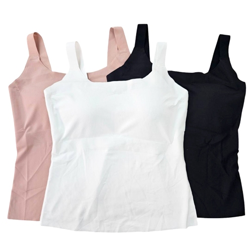 เสื้อสายเดี่ยวสาวอวบ สายเส้นใหญ่ ปรับระดับได้ อก 40-50 นิ้ว ผ้าร่อง ซับใน ผ้านุ่ม ฟองน้ำในตัว รุ่น L1150