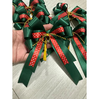 โบว์ริบบิ้นผ้า ติดชะลอม #โบว์ติดกระเช้า #โบว์ของขวัญ (มีราคาส่ง )