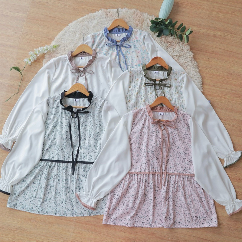 A316 เสื้อคอระบาย เสื้อสาวอวบ /อก 48