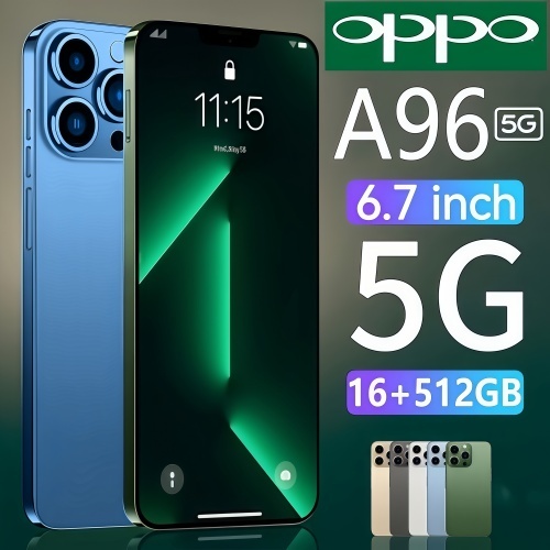 สมาร์ทโฟน OPPO A96 5G โทรศัพท์ Android 6.7 นิ้วรองรับ 2 ซิมการ์ด 16GB+512GB 6800mAh รับประกัน 1 ปี