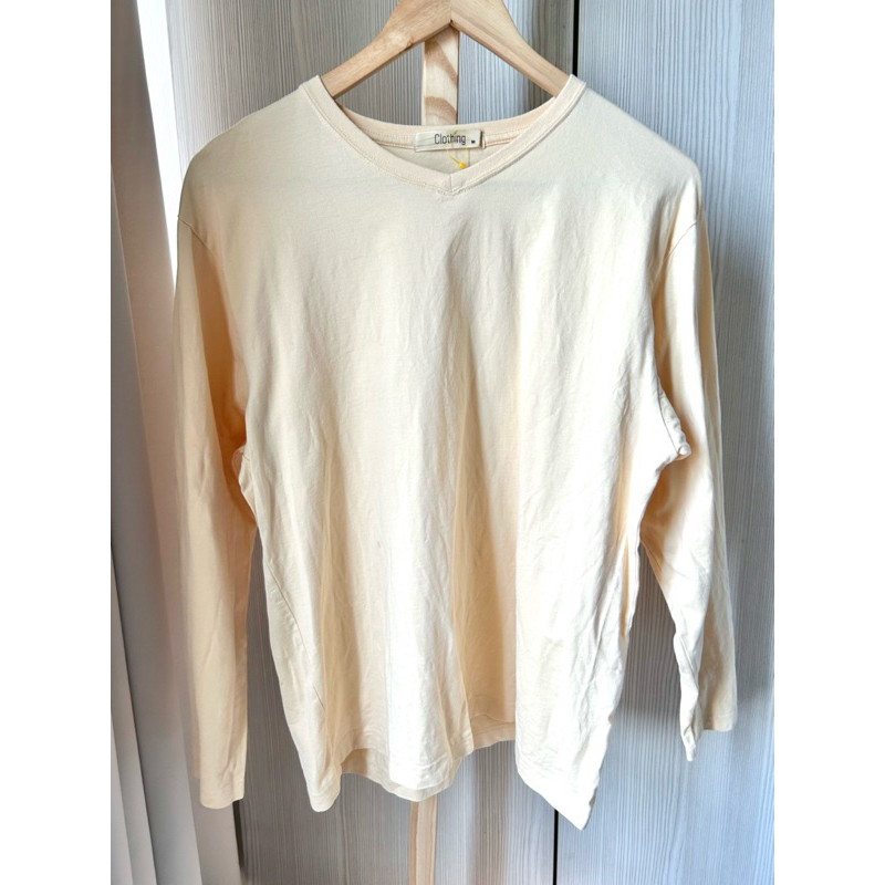 เสื้อยืดเเขนยาว สีเหลือง อกเสื้อ 40 รหัส JJ02