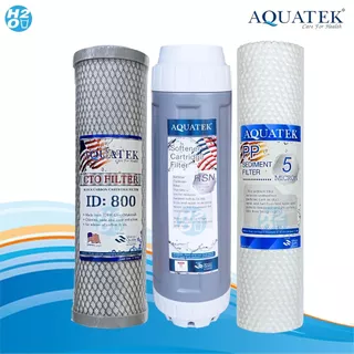 AQUATEK รวมไส้กรองน้ำสำหรับเครื่องกรองน้ำ กลุ่มไส้กรองเกรดA ไส้กรองหยาบ PP Resin CTO RO Membrane