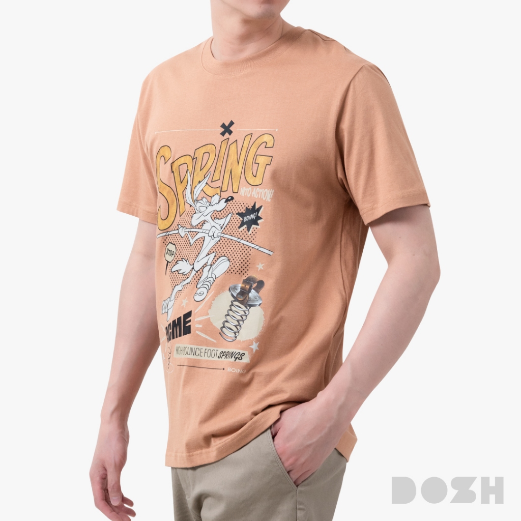 DOSH MEN'S T-SHIRTS LOONEY TUNES เสื้อยืดคอกลมผู้ชาย DLTMT5030-KK (S-2XL)