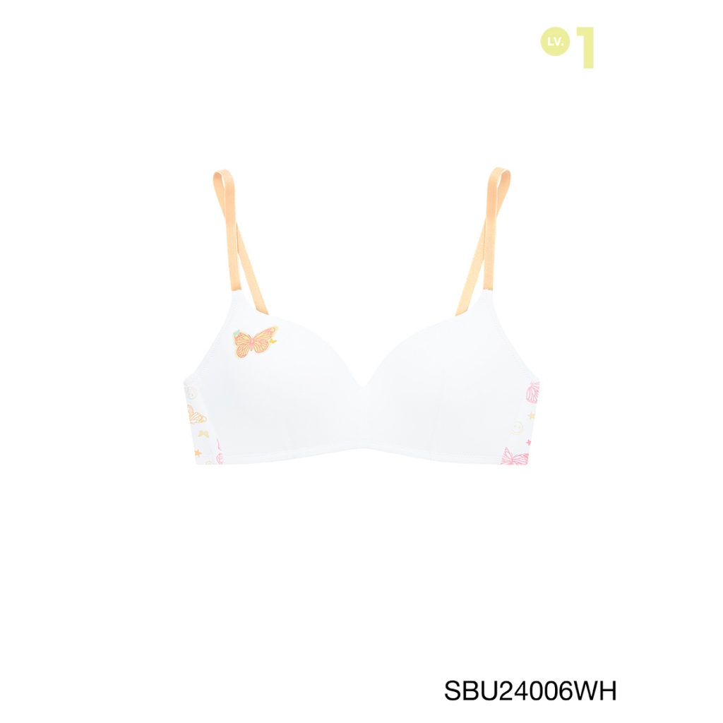 Sabina Pretty Perfect Level 1 เสื้อชั้นใน ไร้โครง รหัส SBU24006WH - สีขาว