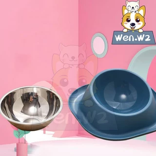wen.W2 ชามสัตว์เลี้ยง 1 ชามป้องกันมดรั่วซึมออกแบบมาสำหรับสุนัขชามแมวสามารถทำความสะอาดได้ง่ายสำหรับสัตว์เลี้ยง