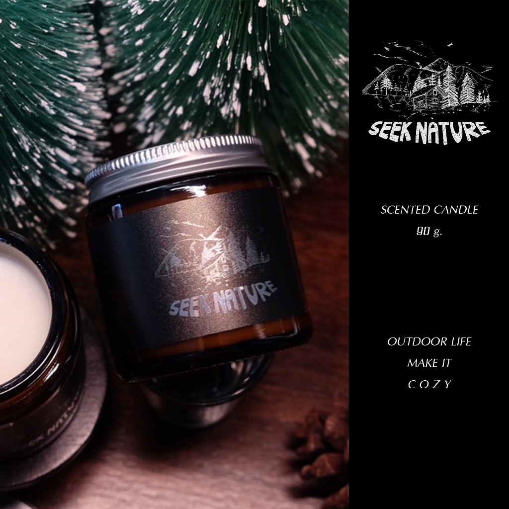 [พร้อมส่ง] SEEK NATURE SCENTED CANDLE - เทียนหอมขนาดพกพา 90g