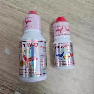 ซานโตลิน 15ml 35ml 60ml ลำปำ santolin ไก่ดุดัน อาหารไก่ หัวอาหารไก่ชน ชนิดน้ำ