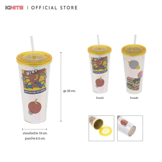 [พร้อมส่ง] IGNITE Minions Double wall Hologram แก้วพลาสติก 2 ชั้น มินเนี่ยน สินค้าลิขสิทธิ์แท้