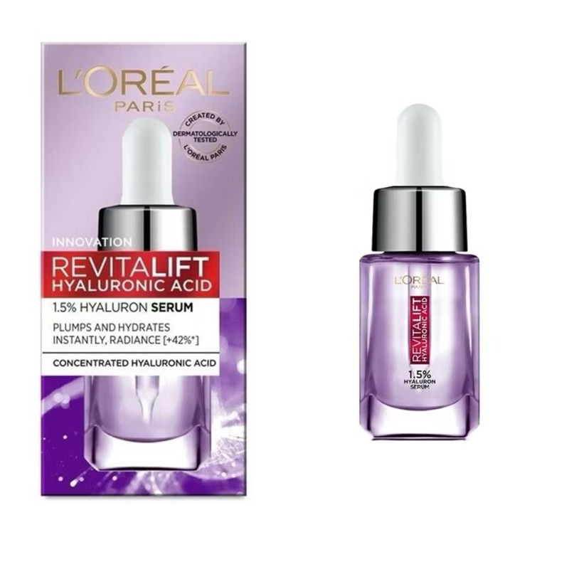 LOreal ลอรีอัล ปารีส รีไวทัลลิฟท์ ไฮยาลูรอนิค แอซิด 1.5 ไฮยาลูรอน เซรั่ม 15 มล. ลดเลือนริ้วรอย ชุ่มชื้น ลอรีอัล Loreal