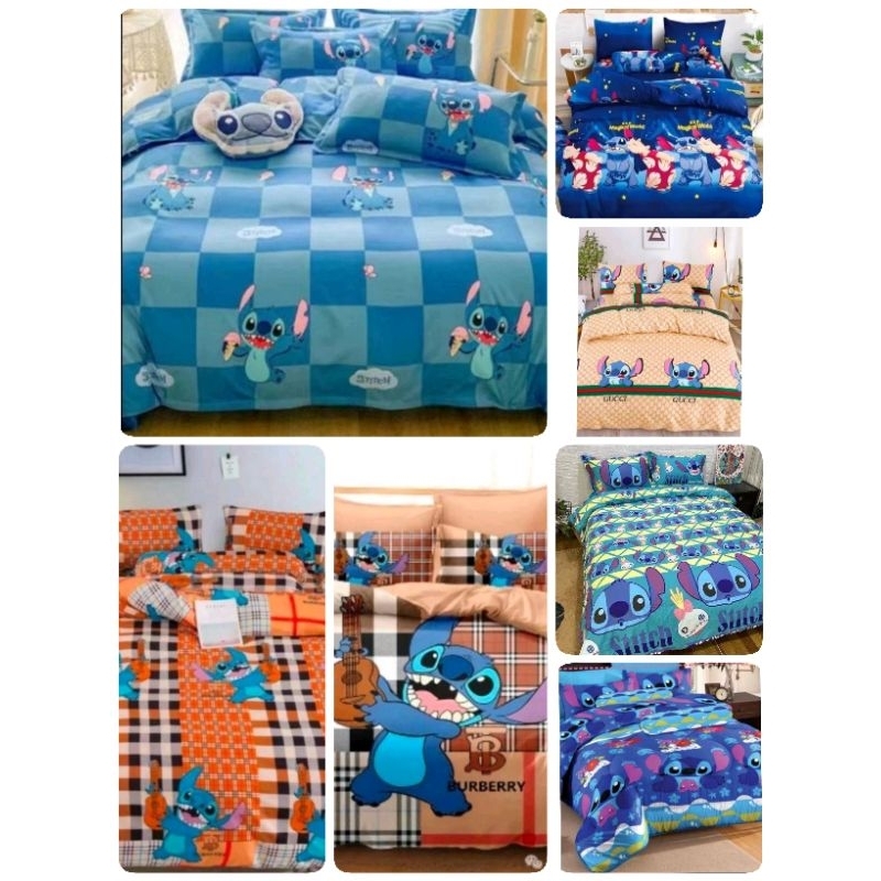 ส่งไว #ลายสติช #ผ้าปูที่นอนพร้อมผ้านวมครบชุดหกชิ้น พร้อมส่งทุกขนาด #ผ้าปูลายสติช #stitch