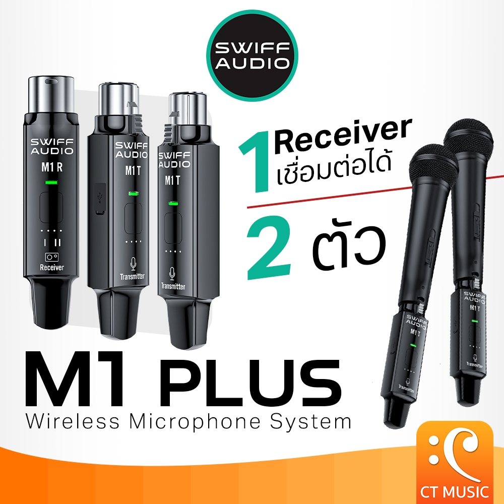 Swiff Audio M1 Plus Wireless Microphone System ไวร์เลส ไมโครโฟน M1Plus SwiffAudio M1 Pro
