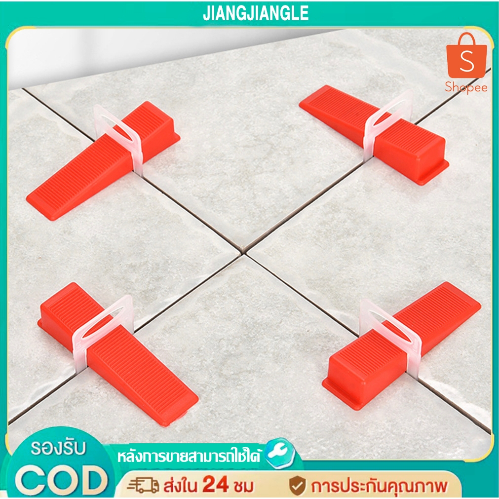 Jiangjiangle ลิ่มปรับระดับกระเบื้อง1ถุง/100ชิ้นลิ่มล็อคกระเบื้องอุปกรณ์ปรับระดับกระเบื้องตัวปรับระดับกระเบื้อง