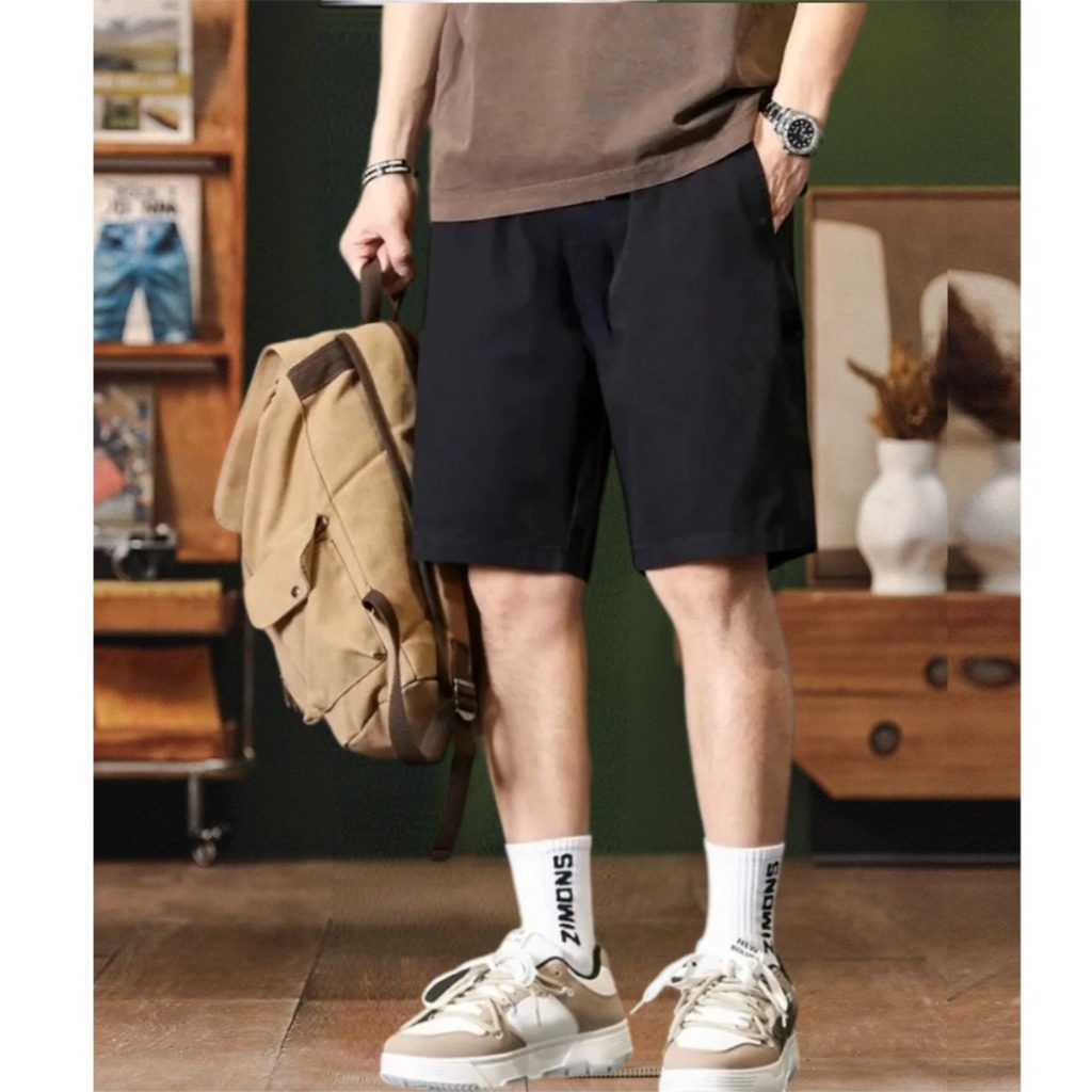 📍2XL-5XL📍กางเกงขาสั้นผู้ชาย ผ้าฝ้าย ขนาดใหญ่ ทรงหลวม ตรงหลวมผ ผ้านุ่มไม่เปลี่ยนรูปทรง คุณภาพดี